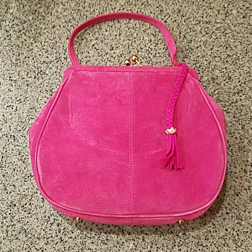 Dark Rasberry Suede Purse